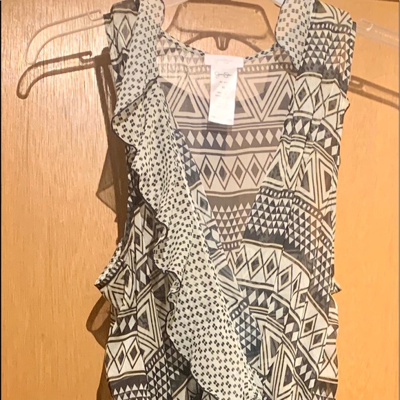 Jessica Simpson Other - Jessica Simpson Black and White Geometric Swim Coverup